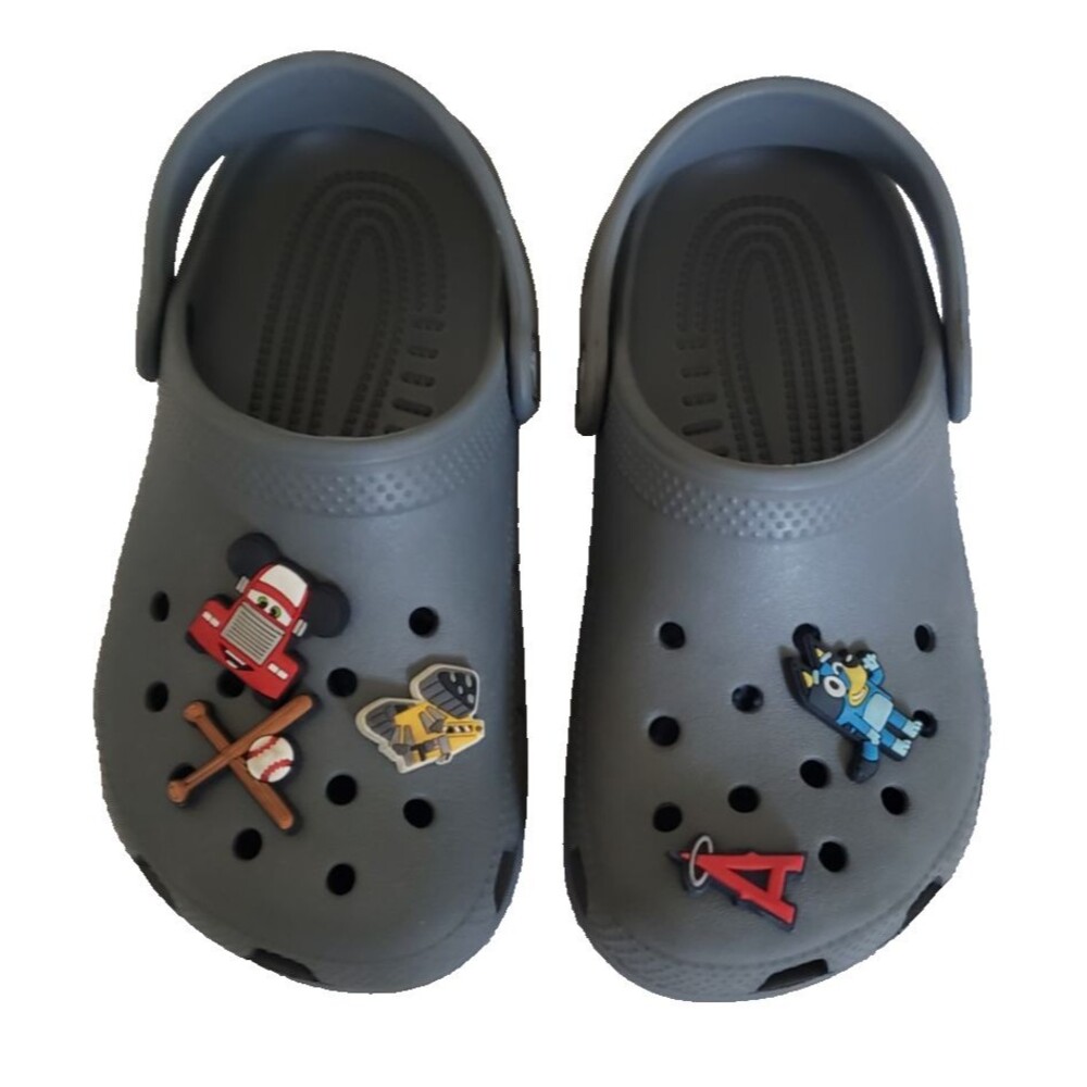 Crocs Classic Clog Dark Gray Boys Kids Size J1